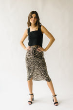 The Camden Ruched Skirt in Leopard