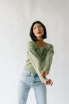 The Lottie Squared Neck Sweater in Olive
