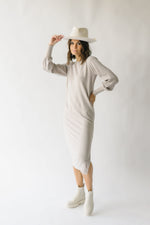 The Keston Sweater Dress in Warm Grey