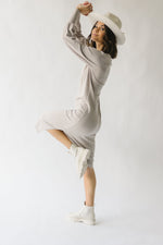 The Keston Sweater Dress in Warm Grey