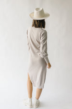 The Keston Sweater Dress in Warm Grey