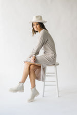 The Keston Sweater Dress in Warm Grey