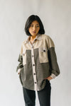 The Carolann Button-Up Shacket in Taupe Multi