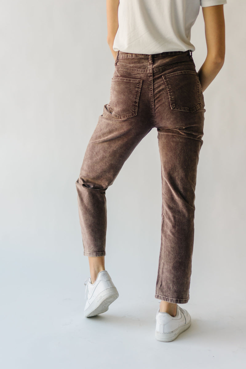 The Yannick Suede Pants in Deep Plum