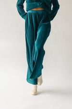 The Hartford Ribbed Long Sleeve Set in Deep Green