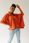 The Zita Ribbed Quarter Zip Pullover in Rust