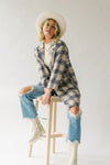 The Catford Plaid Button Down Coat in Blue