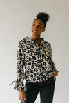 The Veda Floral Blouse in Ivory + Black