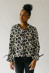 The Veda Floral Blouse in Ivory + Black