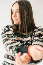 The McCarthy Patterned Sweater in Black + White