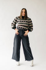 The McCarthy Patterned Sweater in Black + White
