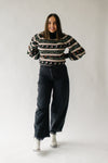 The McCarthy Patterned Sweater in Black + White