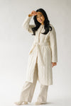 The Cary Quilted Button Down Coat in Cream