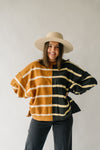 The Emmalyn Drop Shoulder Sweatshirt in Mustard + Charcoal