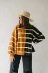 The Emmalyn Drop Shoulder Sweatshirt in Mustard + Charcoal