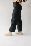 The Jack Wide Leg Distressed Jeans in Black