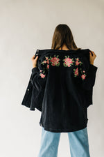 The Wymore Embroidered Corduroy Jacket in Black