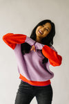 The Fullerton Colorblock Sweater in Red + Lilac