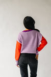 The Fullerton Colorblock Sweater in Red + Lilac