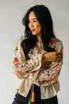 The Kaling Embroidered Puff Sleeve Blouse in Cream