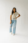 The Halverson Front Tie Sweater in Cream