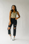 Denim: The Bozeman High Rise Crop Straight Jean in Black