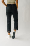 Denim: The Bozeman High Rise Crop Straight Jean in Black