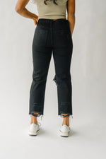 Denim: The Bozeman High Rise Crop Straight Jean in Black