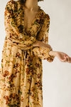 The Lumina Floral Midi Dress in Beige