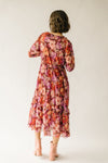 The Irina V-Neck Maxi Dress in Brown Multi