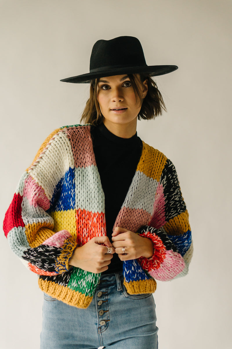 The Castlo Colorblock Cardigan in Multi