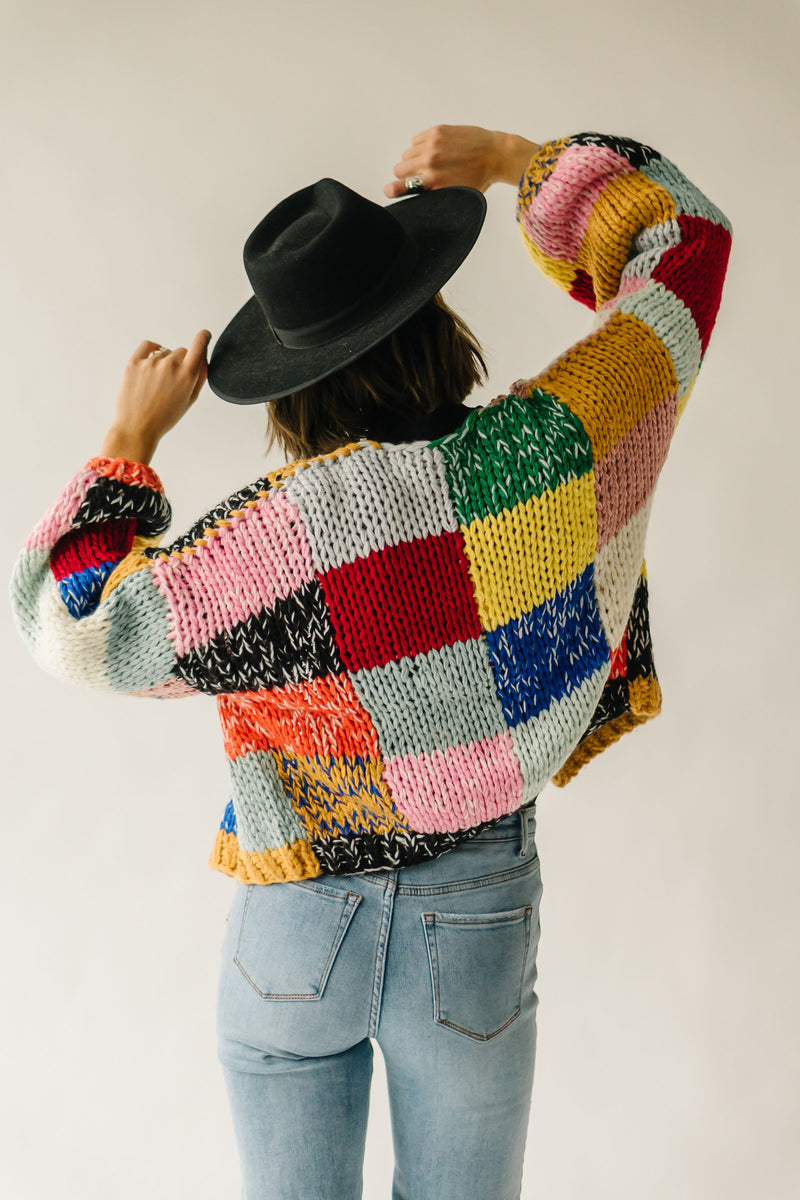 The Castlo Colorblock Cardigan in Multi