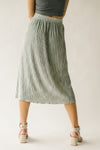 The Estrada Velvet Skirt in Silver
