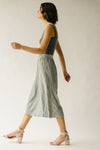 The Estrada Velvet Skirt in Silver