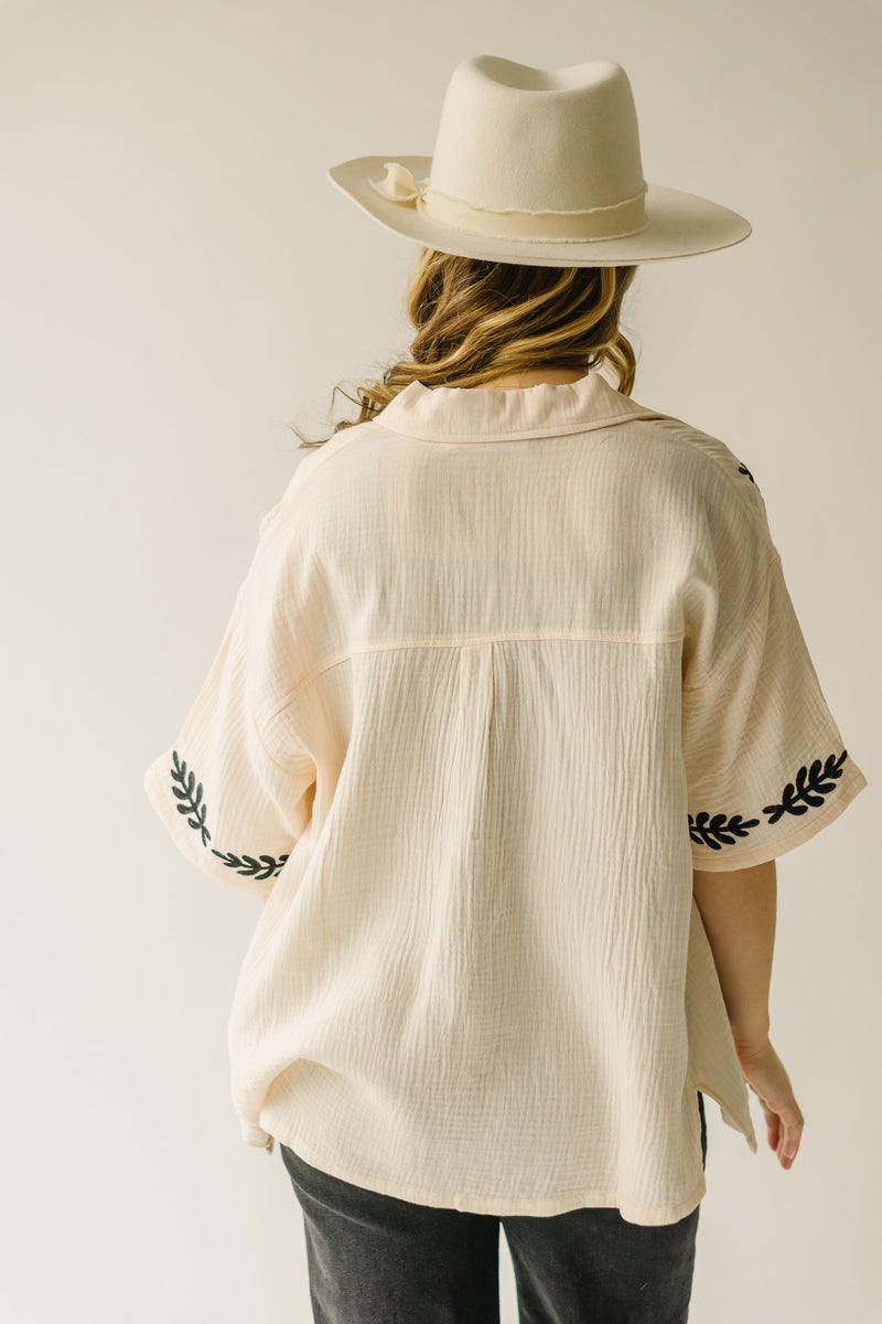The Martings Embroidered Detail Blouse in Cream