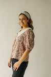 The Avondale Collared Detail Blouse in Sage Floral