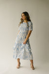 The Morena Tiered Midi Dress in Light Blue