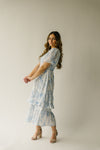The Morena Tiered Midi Dress in Light Blue