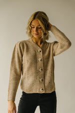 The Kirsten Button Down Cardigan in Oatmeal