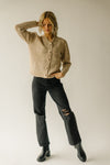 The Kirsten Button Down Cardigan in Oatmeal