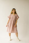 The Atwood Ruffle Sleeve Dress in Mauve