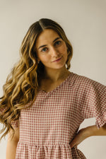 The Atwood Ruffle Sleeve Dress in Mauve