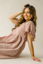 The Atwood Ruffle Sleeve Dress in Mauve
