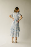 The Morena Tiered Midi Dress in Light Blue