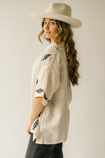 The Martings Embroidered Detail Blouse in Cream