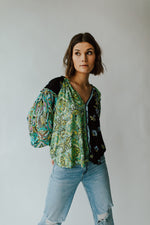 Free People: Gemini Blouse in Dark Night Combo