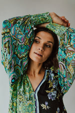 Free People: Gemini Blouse in Dark Night Combo