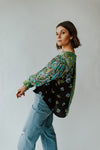 Free People: Gemini Blouse in Dark Night Combo