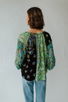 Free People: Gemini Blouse in Dark Night Combo