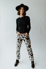 The Kearney Floral High Waisted Pant in Cream